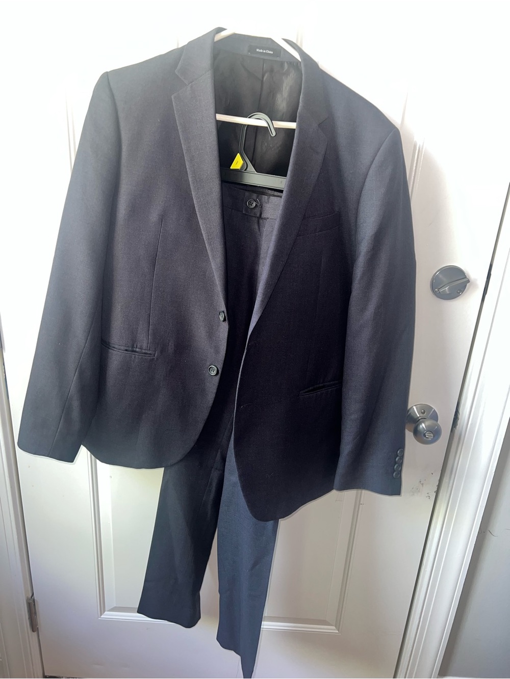 Egara Men's Black Two-Piece Suit Jacket & Pants